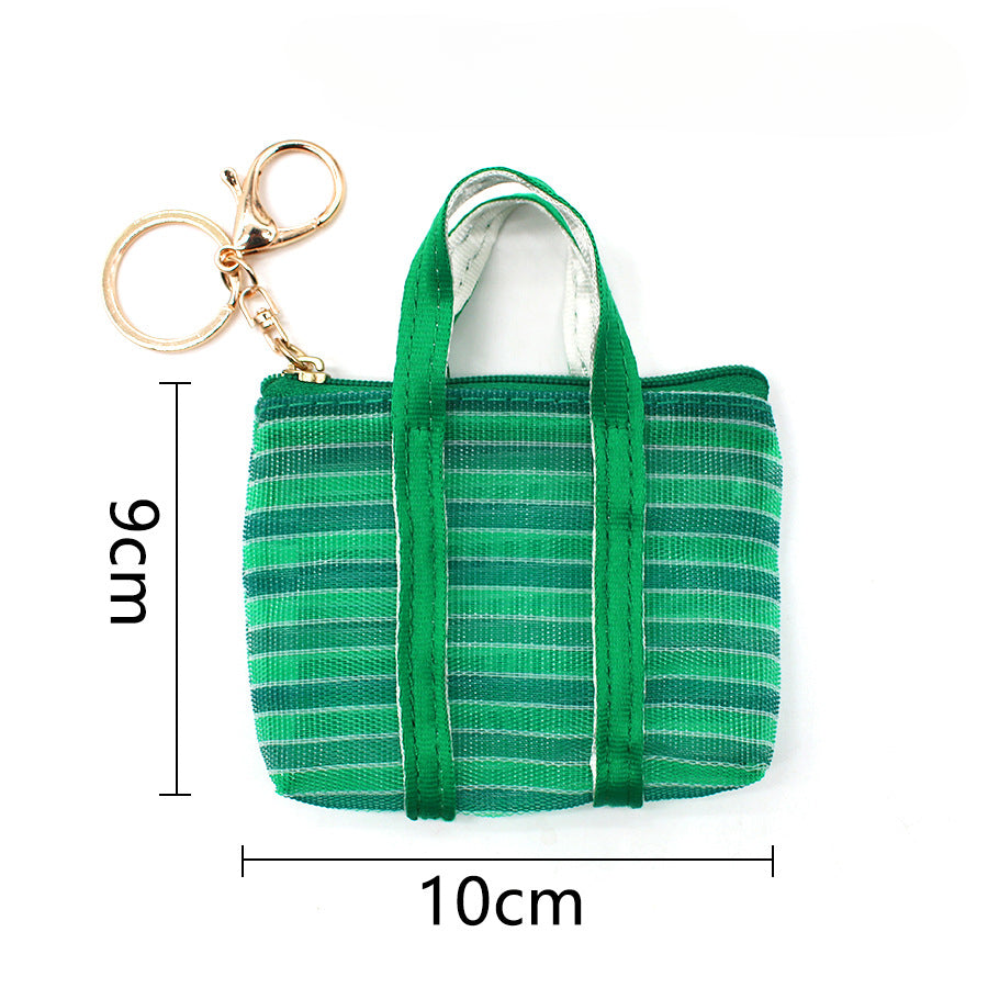 Wholesale Fishing Net Bag Vegetable Basket Coin Purse Charm Plastic Keychain